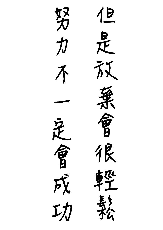努力不一定會成功但是放棄會很輕鬆 62icon